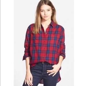 Madewell lightweight plaid button down